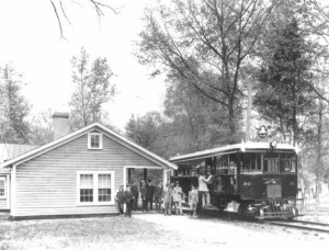 Trolley station at Great Falls Park, circa 1910