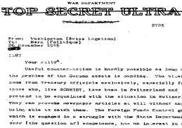 Radio intercept marked Top Secret Ultra