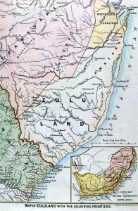 Map of the Zulu kingdom, 1879