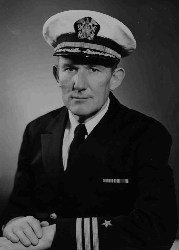 Photo of CDR Albert E. Smith USNR, 1953, in uniform